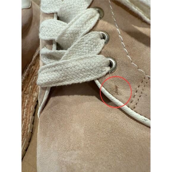 Joie Dabna Suede Platform Espadrille Wedge Sneaker Womens 39 US 9 Blush Pink - Picture 12 of 12